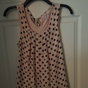 Pink polka dot work blouse